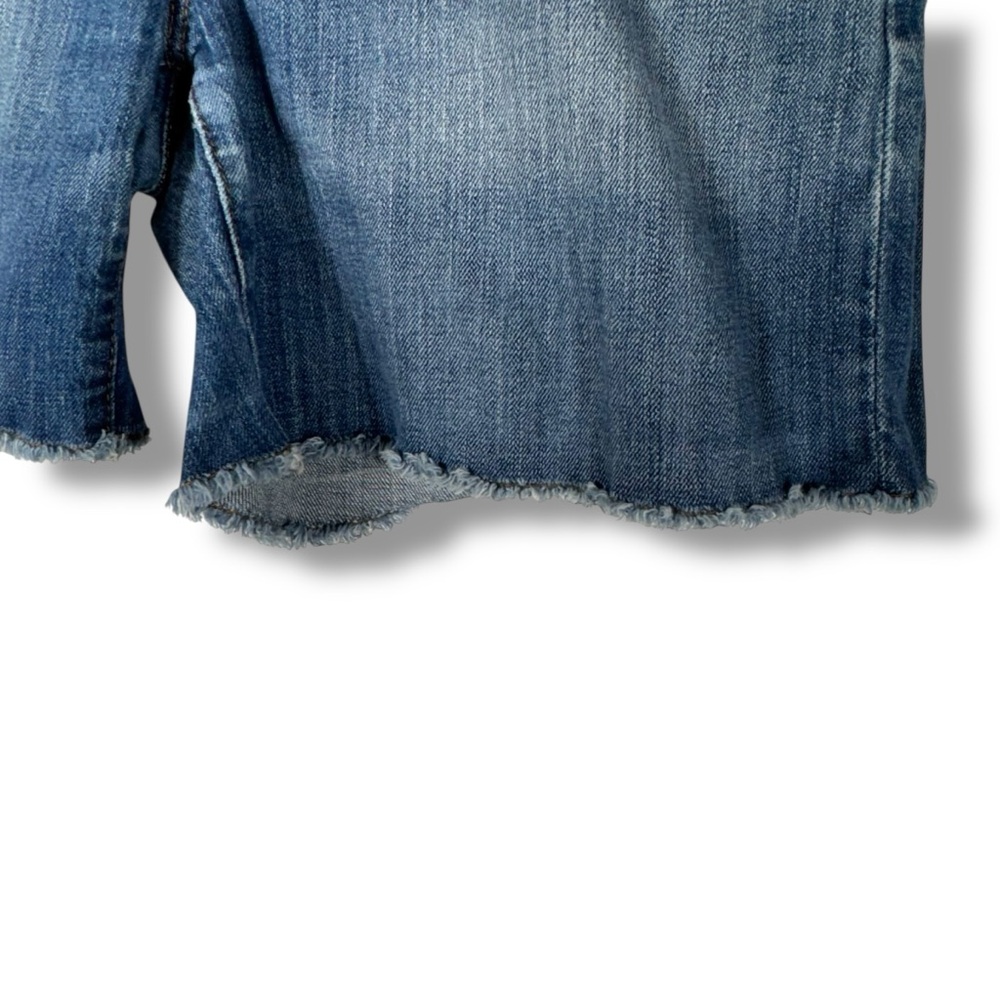 LOFT Low Rise Raw Hem Cut Off Denim Jean Shorts, Medium Wash, Size 28/6 - Picture 7 of 10